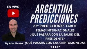 Leia mais sobre o artigo Argentina Predicciones 🔮Tarot🔮83º ¿QUÉ PASARÁ CON LA SALUD DEL PRESIDENTE? Con #alexbeato 😄