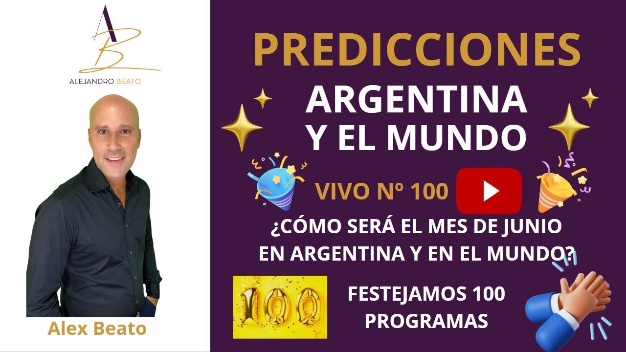 Leia mais sobre o artigo Argentina Predicciones 🔮Tarot🔮100º  ¿CÓMO SERÁ JUNIO PARA ARGENTINA Y EL MUNDO? Con #alexbeato 😄