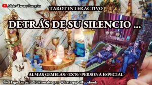 Leia mais sobre o artigo ✨Detrás de Su Silencio🔎😶Lo que No te Dice las Cartas te lo Cuentan🎴Almas Gemelas🔥 #tarot Interactivo