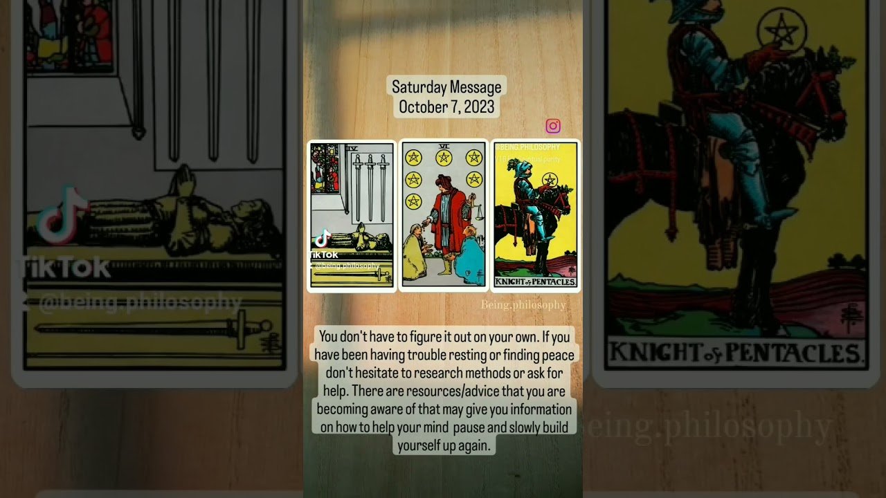 No momento, você está visualizando Important Saturday October 7, 2023 Message #pickacard #tarot #collectivereading #tarotcardreading