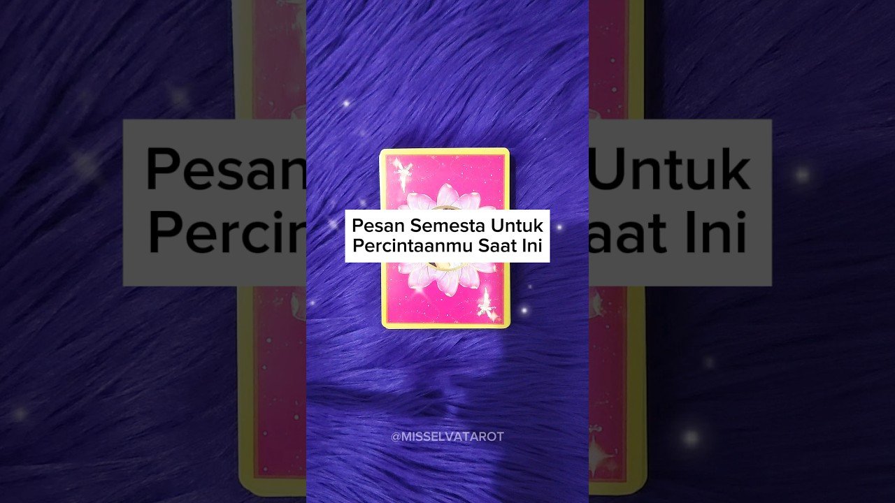 Leia mais sobre o artigo Pesan semesta untuk percintaanmu saat ini. Konsul #Tarot mulai 45rb WA 081284976148