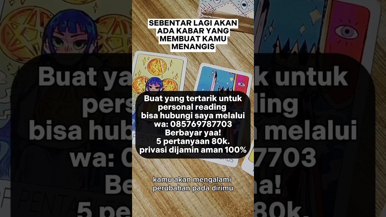 No momento, você está visualizando Sebentar lagi akan ada kabar yang membuat mu menangis #tarot #tarotindonesia #tarot2024