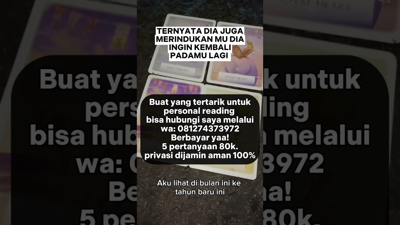 No momento, você está visualizando Ternyata dia juga merindukan mu dan ingin kembali padamu lagi #tarot #generalreading