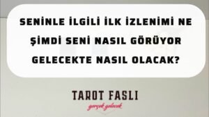 Leia mais sobre o artigo Seninle ilgili ilk izlenimi neydi?/ Seni şimdi nasıl görüyor?/ Tarot, tarot falı