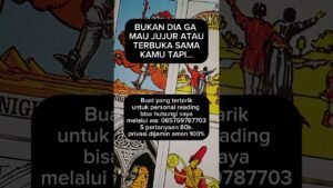 Leia mais sobre o artigo Bukan dia gamau jujur atau terbuka sama kamu tapi #tarot #tarotindonesia