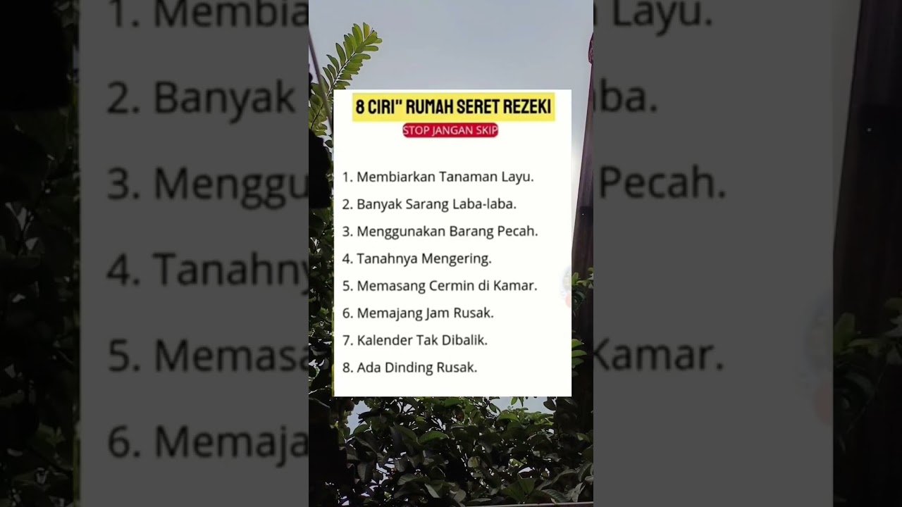 No momento, você está visualizando 8 ciri rumah seret rezeki#shorts #shortvideo #tarot #shortsviral#viralvideo