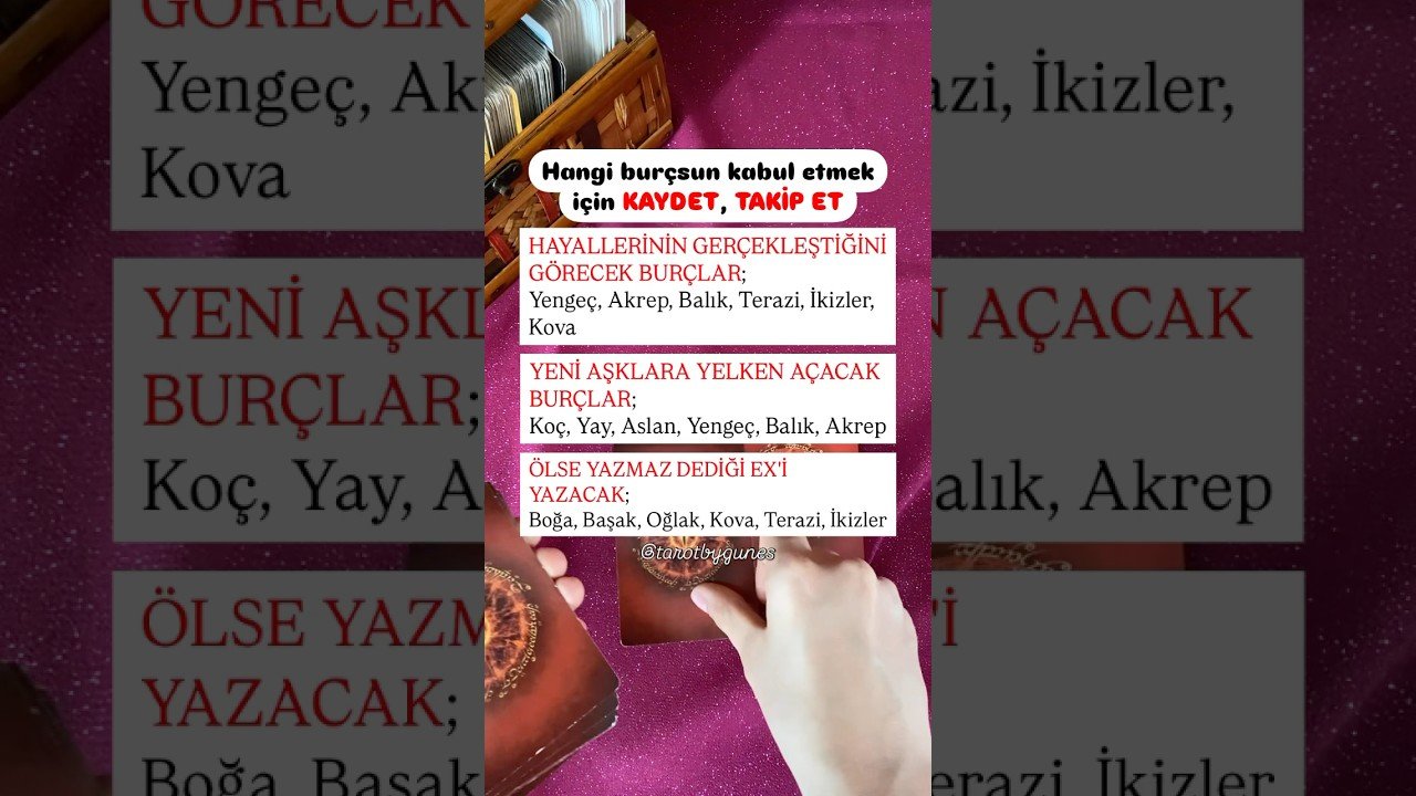 No momento, você está visualizando “Aldım Kabul Ettim” de ✨🙏🏻 #tarot #tarotaçılımı #burçlar #burçyorumu #burçyorumları #sayısekansı