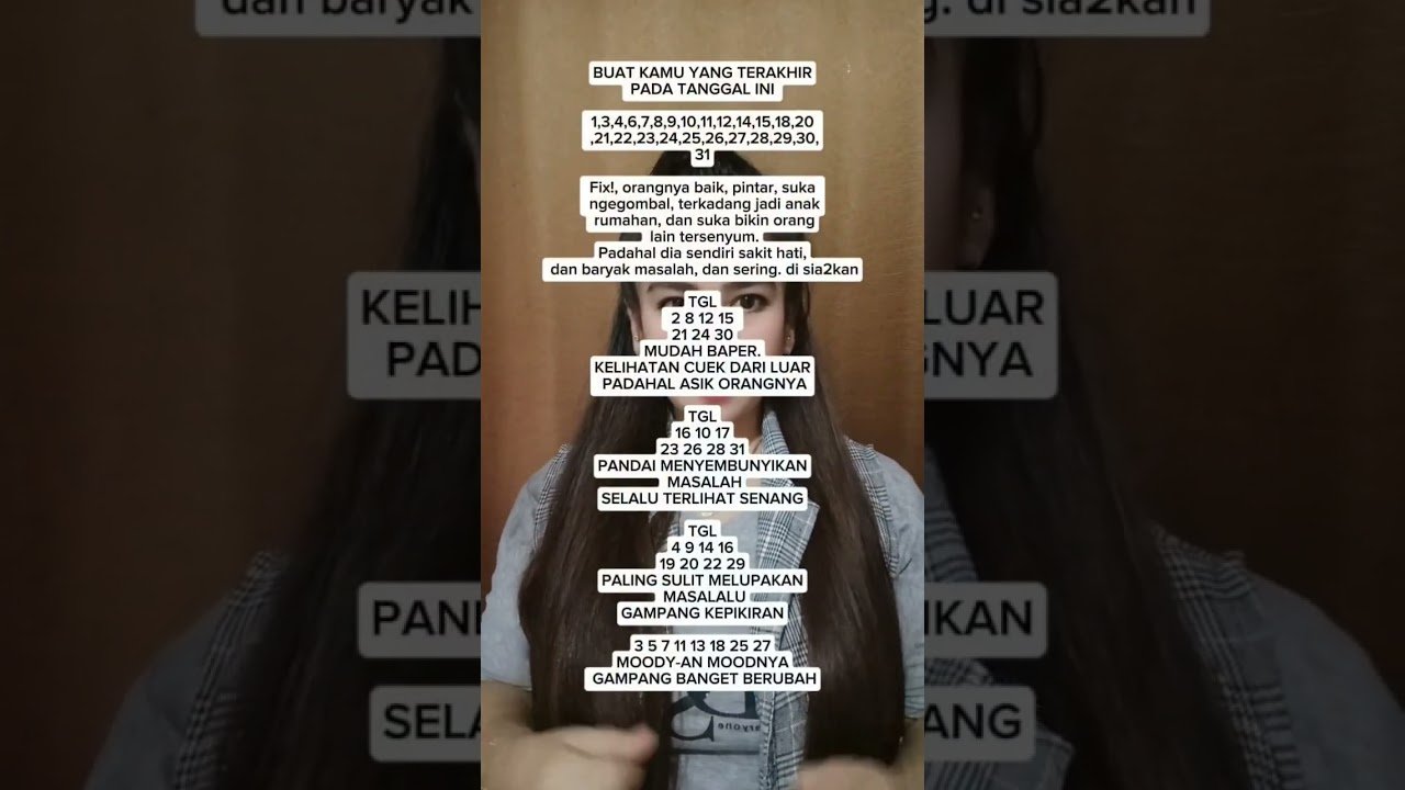 No momento, você está visualizando buat kamu yang terlahir di tanggal ini #shots #hiburansegar #hiburan #tarot
