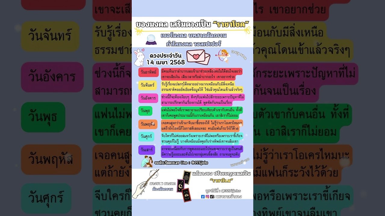 No momento, você está visualizando 🔮 #พยาบาลบ้าดวง #horoscope #tarot #ดูดวง