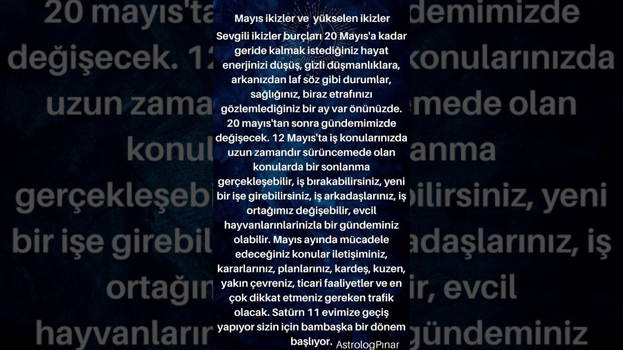 No momento, você está visualizando Mayıs ikizler burçları.#astroloji #burçlar #tarot