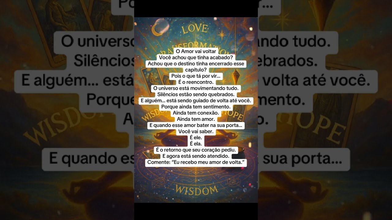 No momento, você está visualizando O amor vai voltar! #cartomante #tarot #tarologo