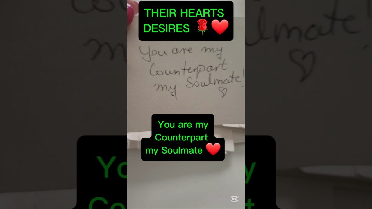 No momento, você está visualizando THEIR HEARTS DESIRES 💕 #romance #futurespouse #twinflame #shorts #soulmate #tarot #tarotreading