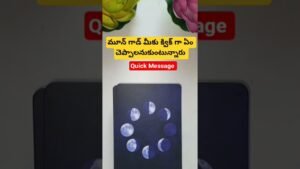 Leia mais sobre o artigo మూన్ గాడ్ మీకు క్విక్ గా ఏం చెప్పాలనుకుంటున్నారు #tarot #basicwitch #fortune #fortunetelling #daily
