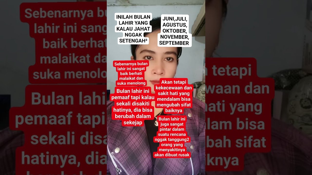 No momento, você está visualizando bulan lahir yg kalau jahat gak setengah2 #shots #hiburansegar #info #tarot