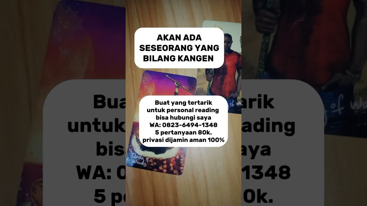 No momento, você está visualizando Akan ada seseorang yang bilang kangen #tarot