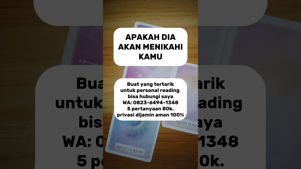 No momento, você está visualizando Apakah dia akan menikahi kamu #tarot