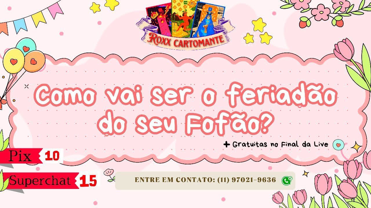No momento, você está visualizando COMO VAI SER O FERIADÃO DO SEU FOFÃO? + PX10$ + SUPERCHAT15$ + FREE! #tarot #emalta #livesdesucesso