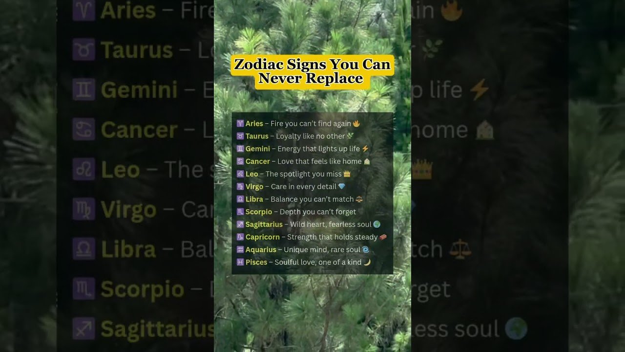 No momento, você está visualizando Zodiac Signs You Can Never Replace #zodiac #zodiacsigns #foryouシ #tarot #astrology #horoscope
