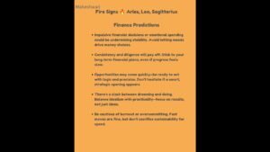 Leia mais sobre o artigo Fire Signs🔥Aries ♈️, Leo ♌️, Sagittarius ♐️ General Finance tarot predictions || Maheshwari Tarot ||