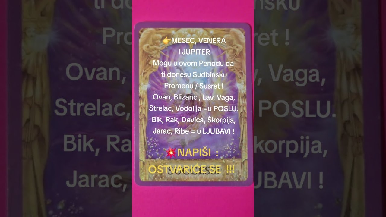 No momento, você está visualizando IZABERI KARTU I SAZNAJ ODGOVOR 👉 BLIC TAROT PORUKA ZA SVE ZNAKE I PODZNAKE HOROSKOPA ASTRO LJUBAV