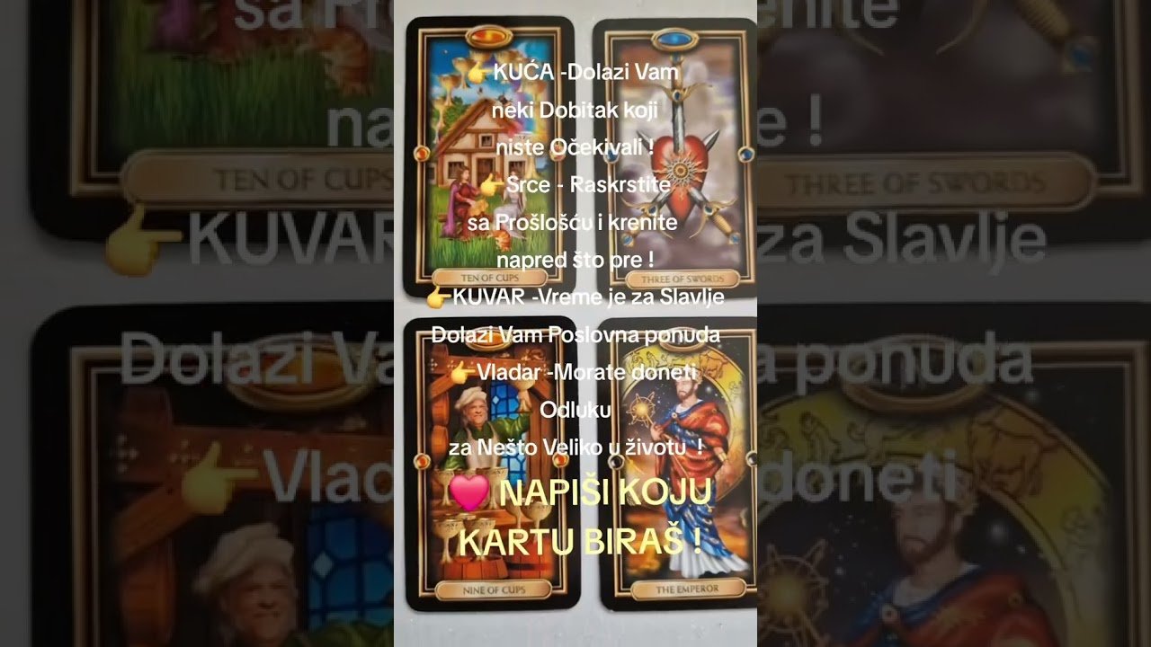 No momento, você está visualizando IZABERI KARTU I SAZNAJ ODGOVOR 💥 BLIC TAROT PORUKA ZA SVE ZNAKE I PODZNAKE HOROSKOPA ASTRO LJUBAV
