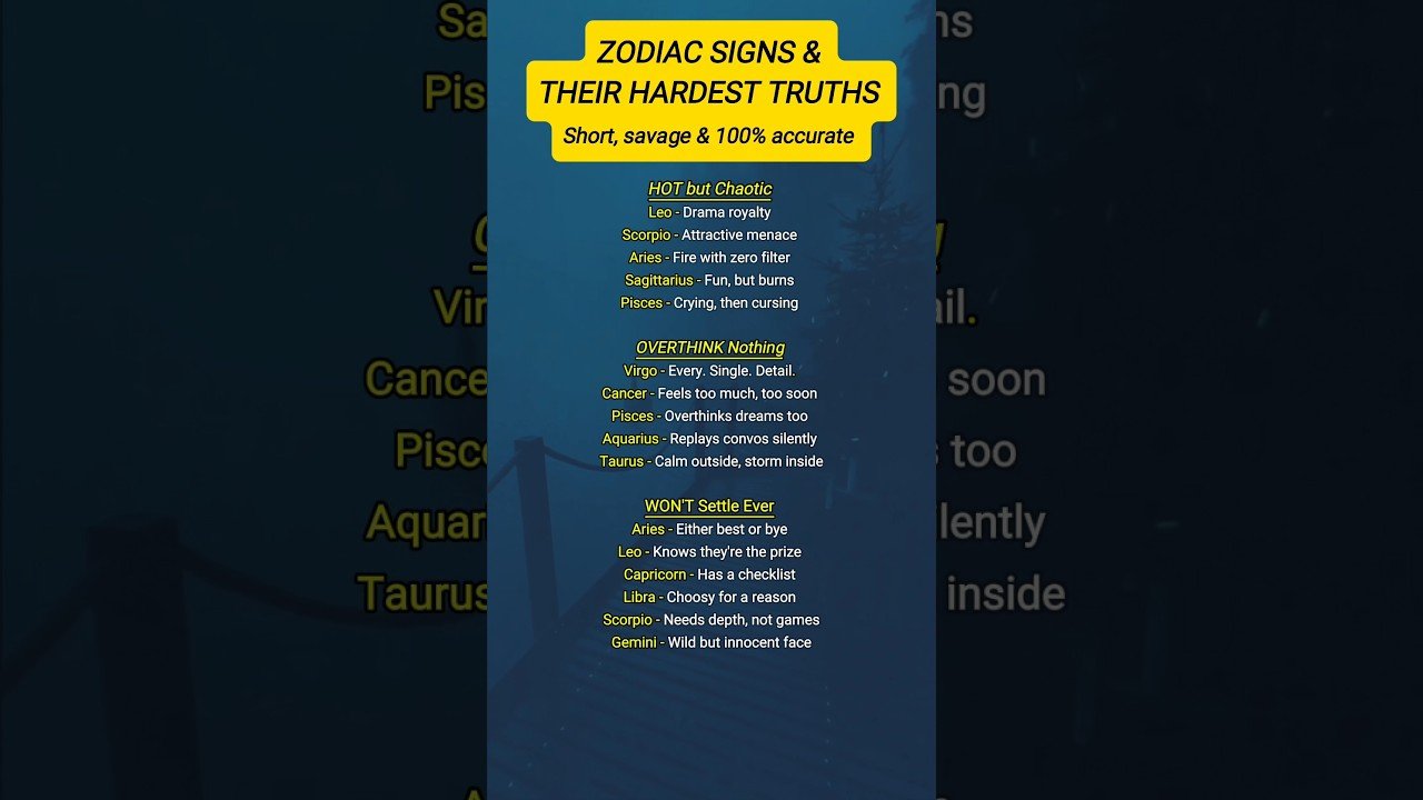 No momento, você está visualizando Zodiac Signs & Their Hardest Truth #zodiac #zodiacsigns #astrology #astrologysigns #horoscope #tarot