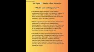 Leia mais sobre o artigo Air Signs 🌬️ Gemini ♊, Libra ♎, Aquarius ♒ “What’s next?” tarot predictions || Maheshwari Tarot ||