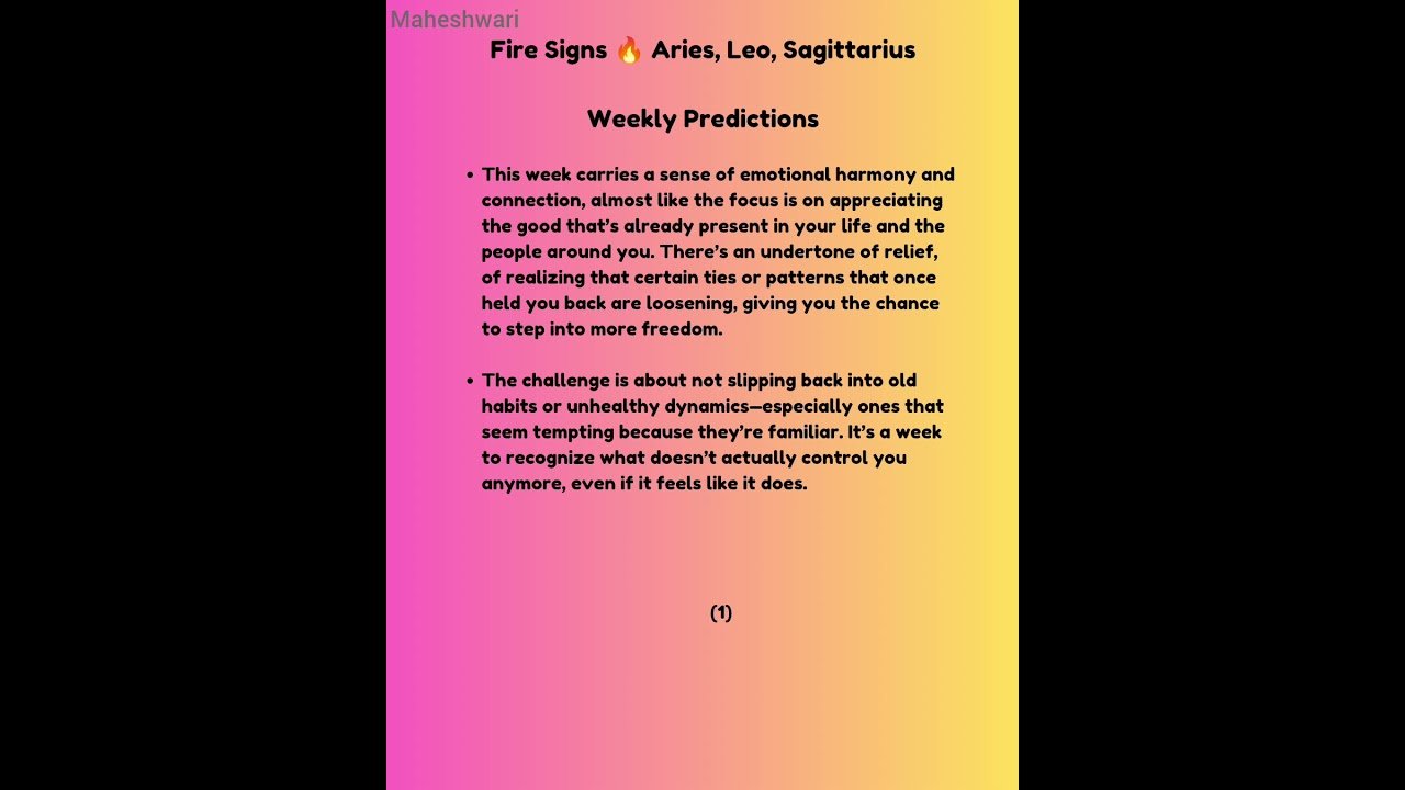 No momento, você está visualizando Fire Signs 🔥 Aries ♈, Leo ♌, Sagittarius ♐ General Weekly tarot predictions || Maheshwari Tarot ||