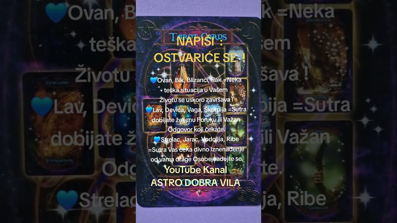 No momento, você está visualizando IZABERI KARTU I SAZNAJ ODGOVOR ❣️ BLIC TAROT PORUKA ZA SVE ZNAKE I PODZNAKE HOROSKOPA ASTRO VIRAL