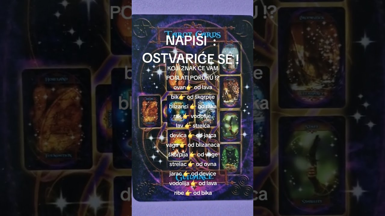 No momento, você está visualizando IZABERI KARTU I SAZNAJ ODGOVOR 💥 BLIC TAROT PORUKA ZA SVE ZNAKE I PODZNAKE HOROSKOPA ASTRO VIRAL