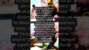 Leia mais sobre o artigo Um  corte com alguém da família  #tarologa  #tarot  #consultatarologa  #tarotcards  #tarotreader