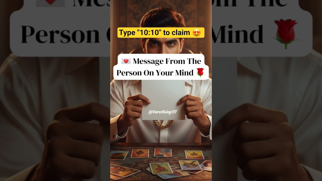 No momento, você está visualizando 💌 Message From The Person On Your Mind 🌹 #tarot