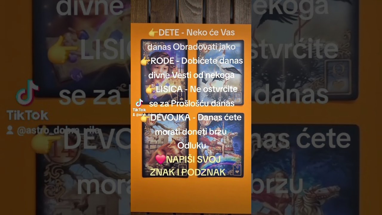 No momento, você está visualizando IZABERI KARTU I SAZNAJ ODGOVOR 🧡 BLIC PORUKA DANA ASTRO TAROT HOROSKOP