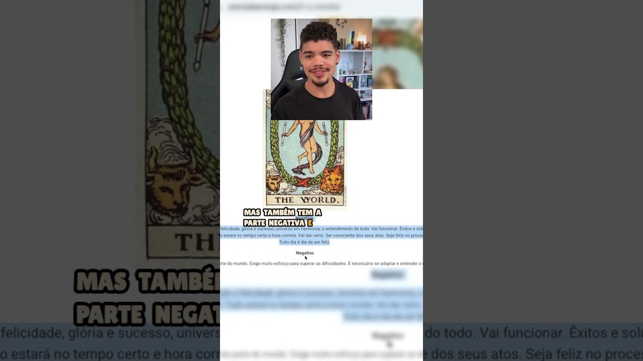 No momento, você está visualizando Descubra o Lado Negativo do Arcano 21 no Tarot! #shorts