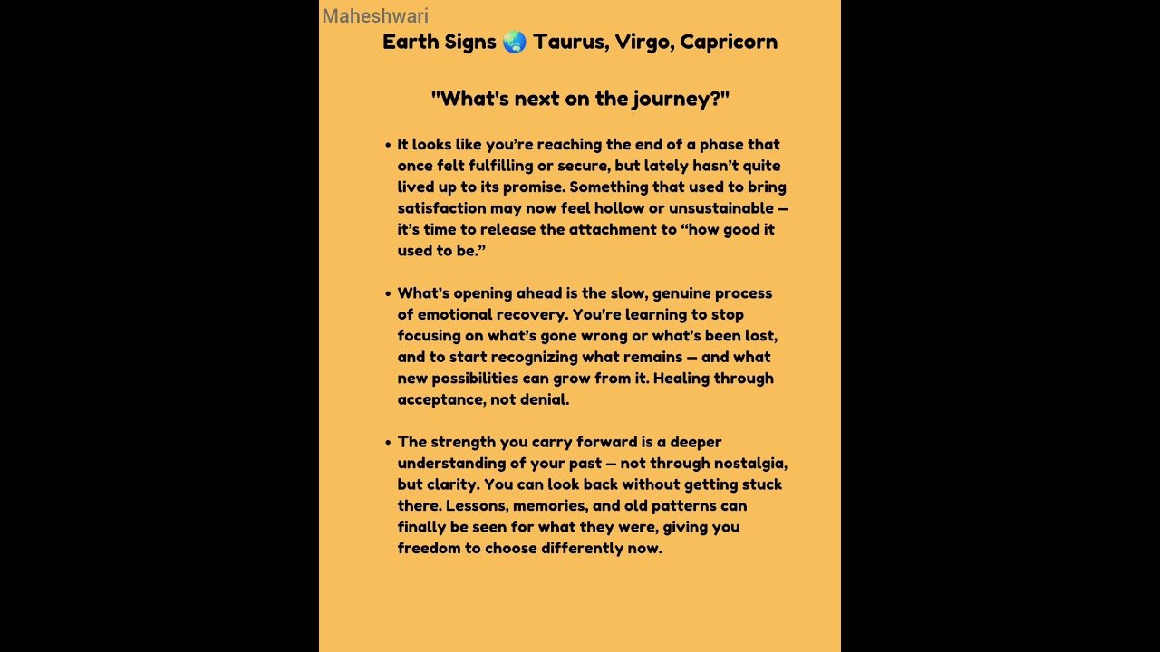 No momento, você está visualizando Earth Signs 🌏 Taurus ♉, Virgo ♍, Capricorn ♑ “What’s next?” tarot predictions || Maheshwari Tarot ||