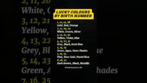 Leia mais sobre o artigo LUCKY COLOURS BY BIRTH NUMBERS #zodiac #zodiacsigns  #astrology #horoscope #tarot