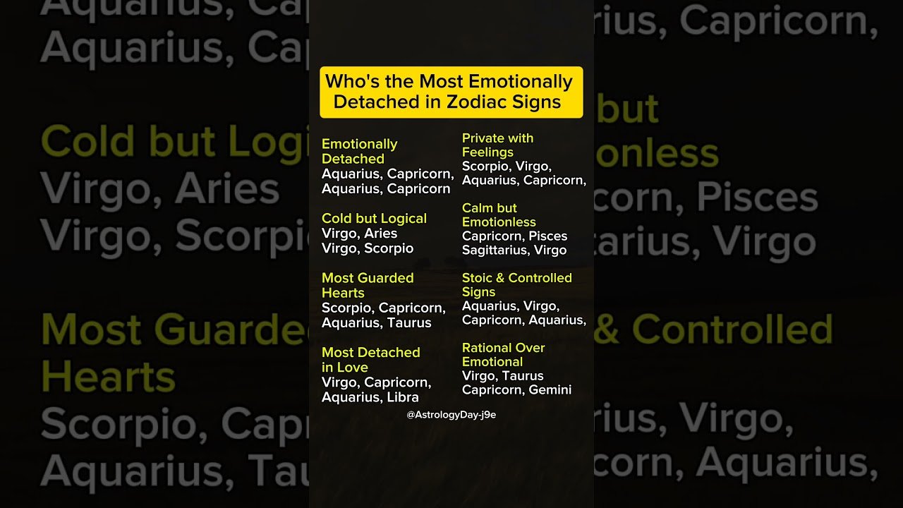 No momento, você está visualizando Most Emotionally Detached Zodiac Sign #zodiac #zodiacsigns #astrology #horoscope #tarot