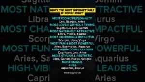 Leia mais sobre o artigo Most Unforgettable Zodiac Signs | Iconic Personalities #zodiac #astrology #horoscope #tarot