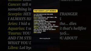 Leia mais sobre o artigo The Signs’ Last Words (Funniest Zodiac Moments) #zodiac #zodiacsigns #astrology #horoscope #tarot