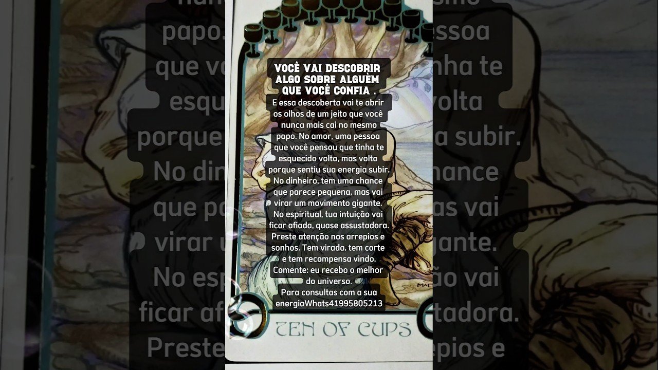 No momento, você está visualizando Você vai descobrir algo  #tarologa  #tarot  #tarotreading  #tarotreader  #oraculo  #consultatarologa