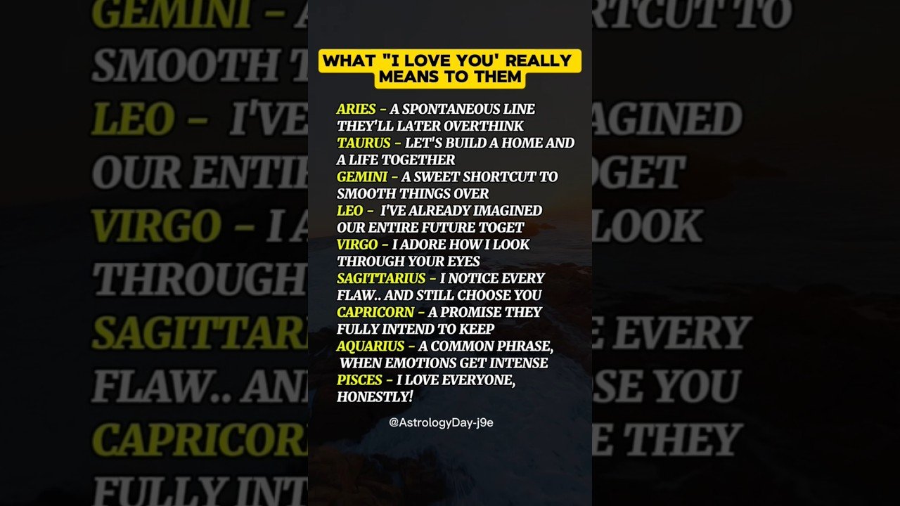No momento, você está visualizando What “I Love You” Really Means to Each Zodiac Signs#zodiac #zodiacsigns #astrology #horoscope #tarot