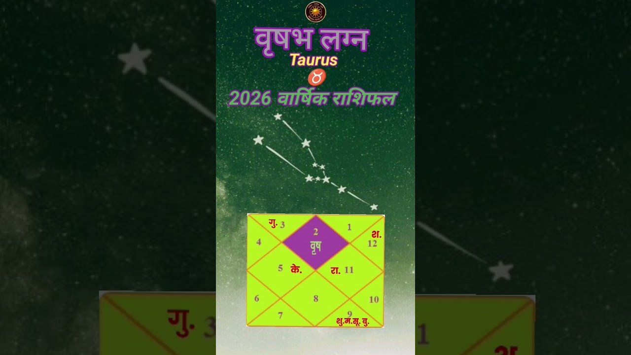 No momento, você está visualizando वृषभ लग्न/२०२६/ Taurus/ Varshik rashifal