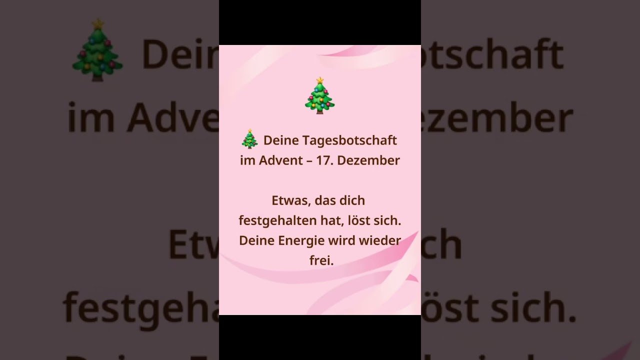 No momento, você está visualizando 🎄 Deine Tagesbotschaft im Advent – 17. Dezember #tarot #orakelheute #tarotreading