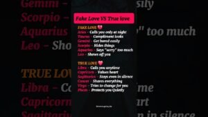 Leia mais sobre o artigo FAKE LOVE vs TRUE LOVE | TRUE vs FAKE  #zodiac #zodiacsigns #astrology #horoscope #tarot