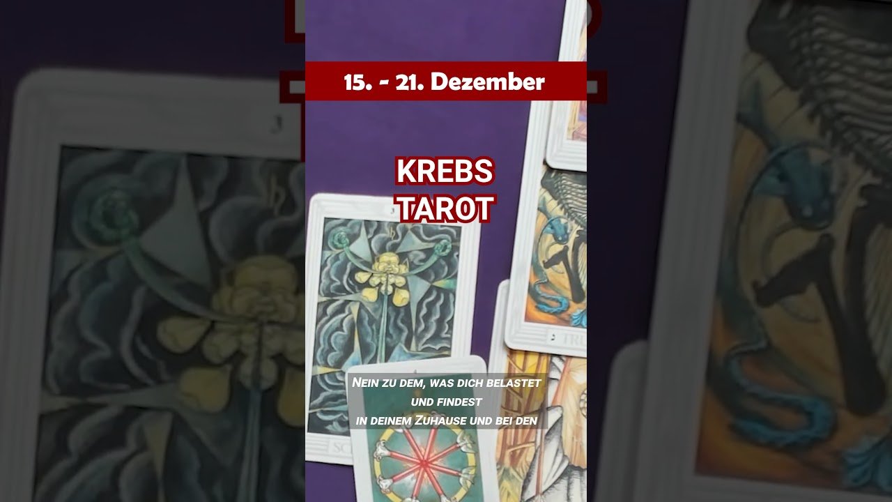No momento, você está visualizando Krebs ♋ Tarot Horoskop Dezember 2025 (51. Woche) #Tarot #Krebs #Horoskop #orakelheute #astrologie
