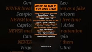 Leia mais sobre o artigo NEVER DO THIS IF YOU LOVE THEM ❤️ (Zodiac Signs Edition) #zodiac #astrology #horoscope #tarot