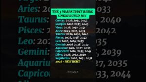 Leia mais sobre o artigo The 3 Zodiac Years That Brings Unexpected Joy #zodiac #zodiacsigns #astrology #horoscope #tarot