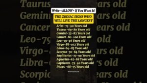 Leia mais sobre o artigo The Zodiac Signs Who Will Live The Longest | Longest Lifespan #zodiac #zodiacsigns #astrology #tarot