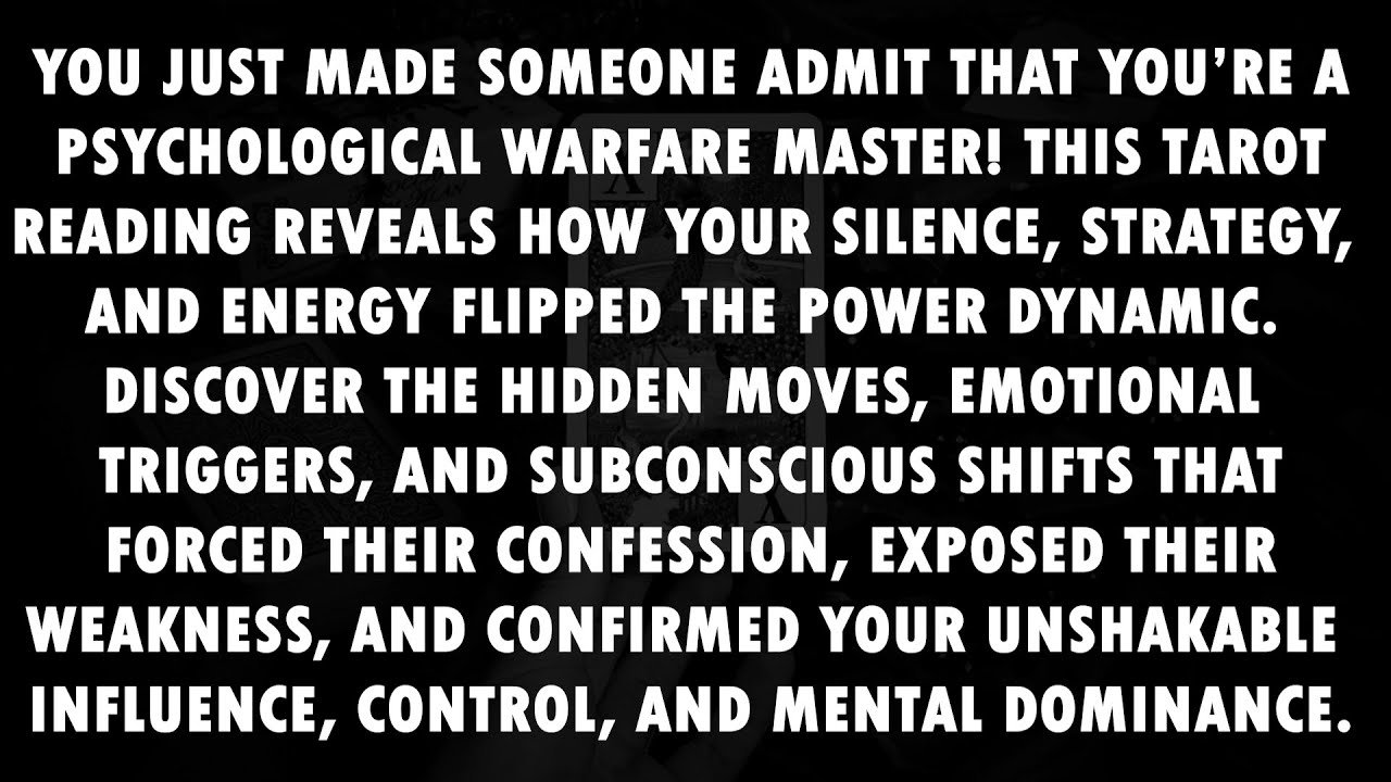 No momento, você está visualizando They Admitted It… You Completely Outsmarted Them | Psychological Warfare Tarot