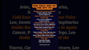 Leia mais sobre o artigo When Zodiac Signs Are Done with you 😏 #zodiac #zodiacsigns #astrology #horoscope #tarot